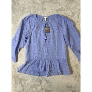 Matilda Jane Dream Chasers Pretty Thing Blouse Women’s Medium Blue NWT